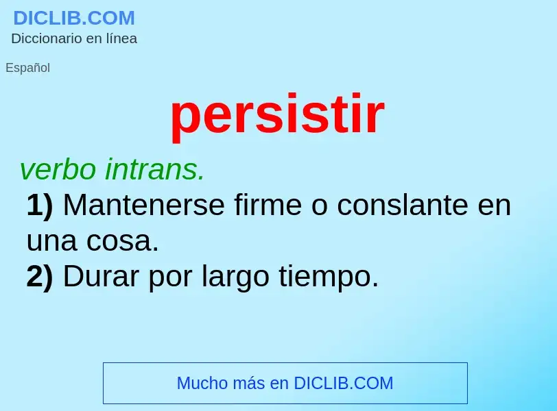 Wat is persistir - definition