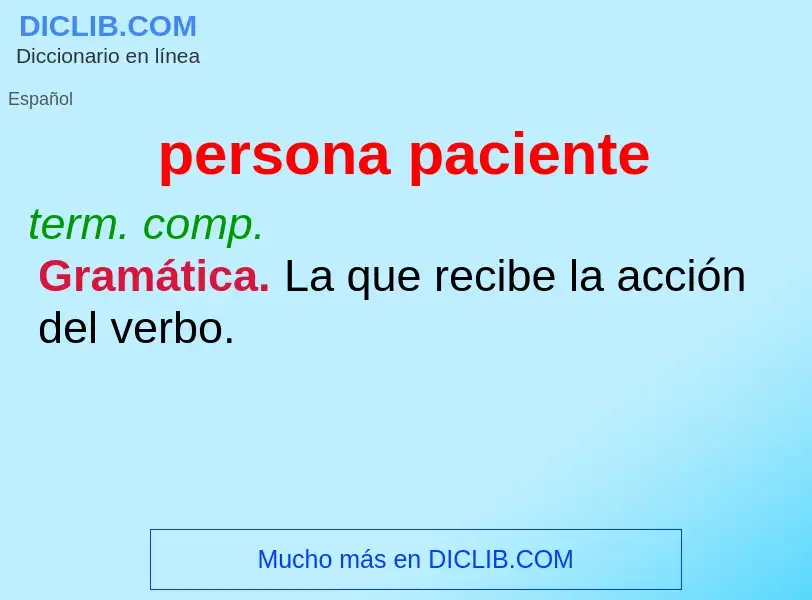 O que é persona paciente - definição, significado, conceito