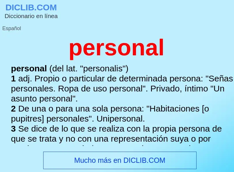 O que é personal - definição, significado, conceito