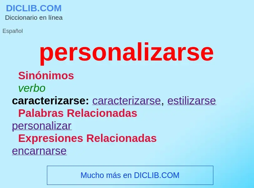 Wat is personalizarse - definition