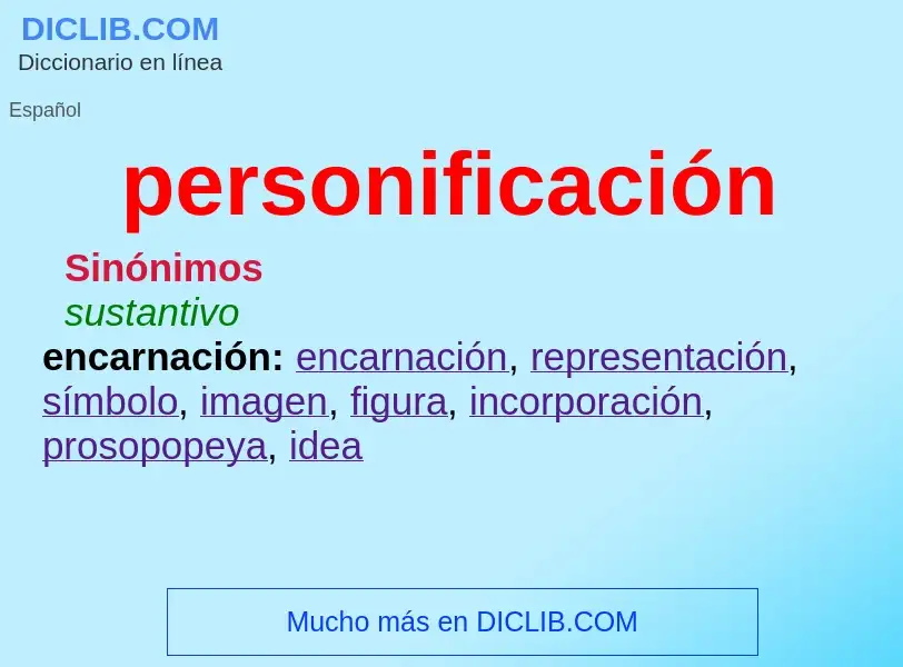 Wat is personificación - definition