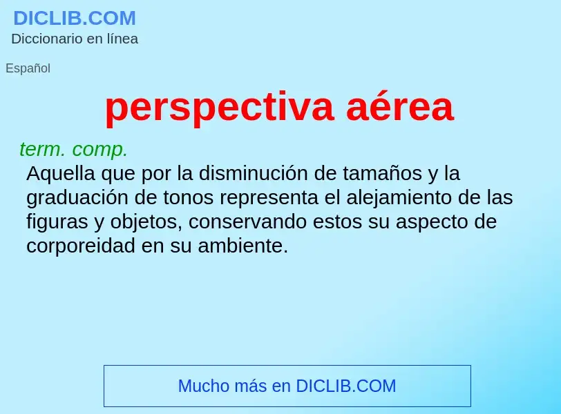 Was ist perspectiva aérea - Definition