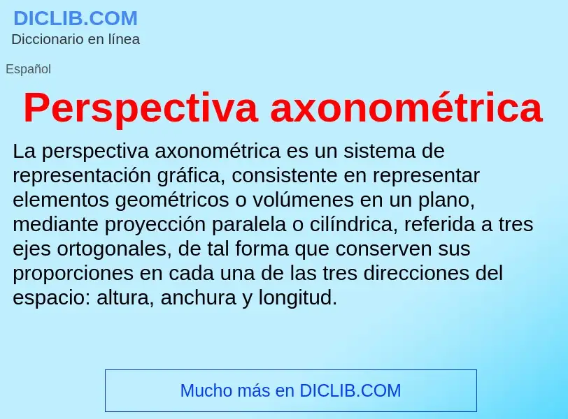 Was ist Perspectiva axonométrica - Definition