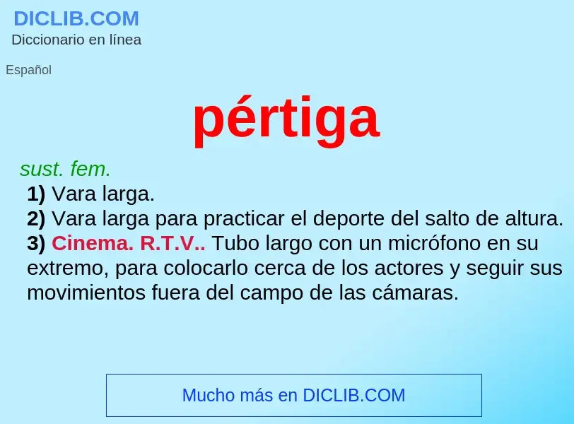 Wat is pértiga - definition