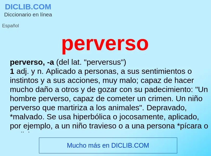 What is perverso - definition