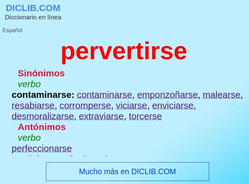 Che cos'è pervertirse - definizione