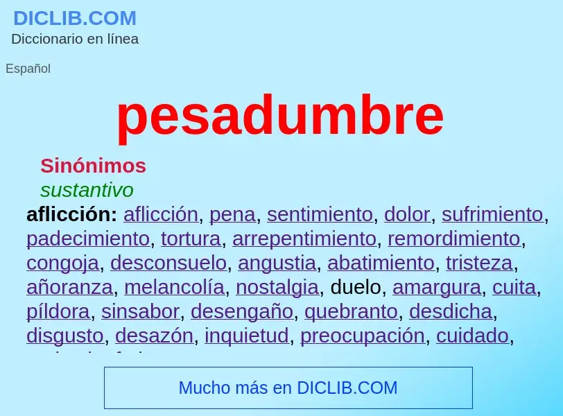 O que é pesadumbre - definição, significado, conceito