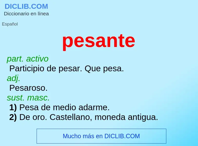 Wat is pesante - definition