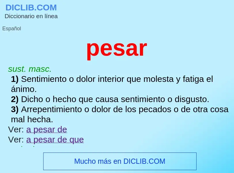 What is pesar - meaning and definition