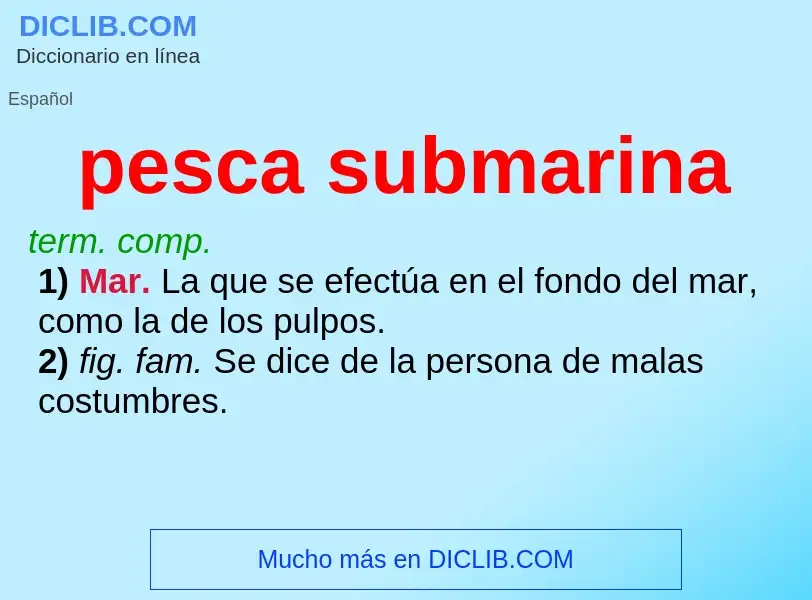 O que é pesca submarina - definição, significado, conceito