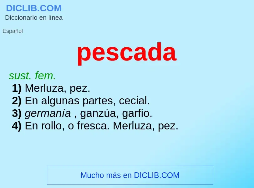 Wat is pescada - definition