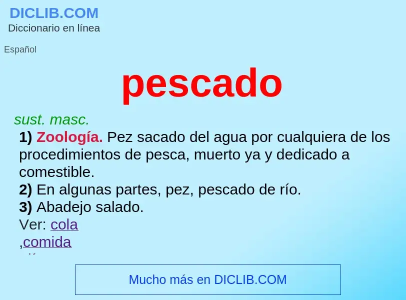 What is pescado - meaning and definition