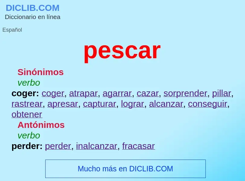 Was ist pescar - Definition