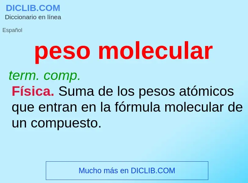 O que é peso molecular - definição, significado, conceito