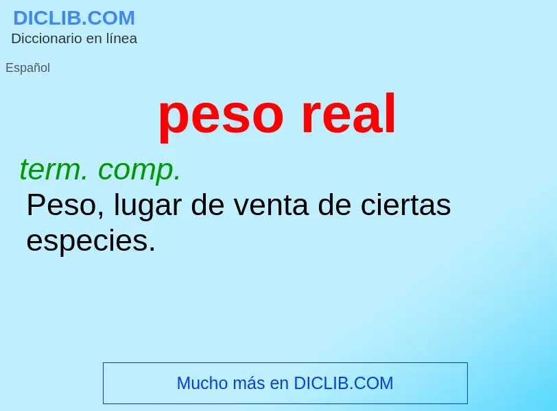 What is peso real - meaning and definition