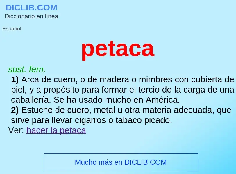 O que é petaca - definição, significado, conceito