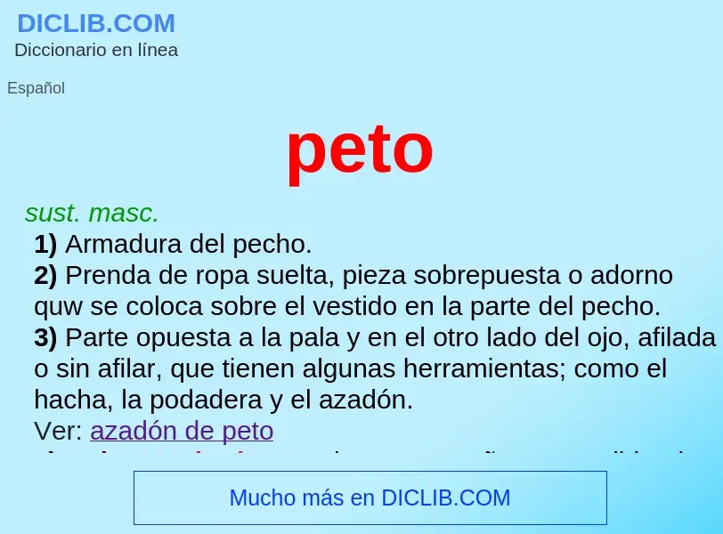 O que é peto - definição, significado, conceito