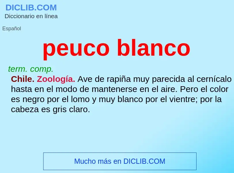 What is peuco blanco - definition