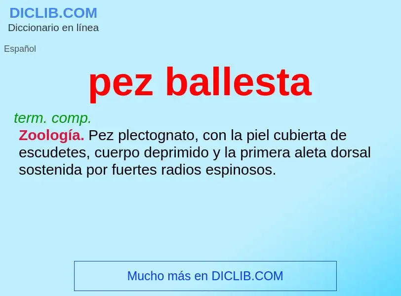 O que é pez ballesta - definição, significado, conceito