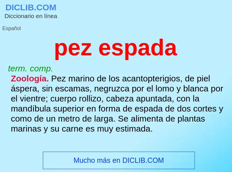 O que é pez espada - definição, significado, conceito