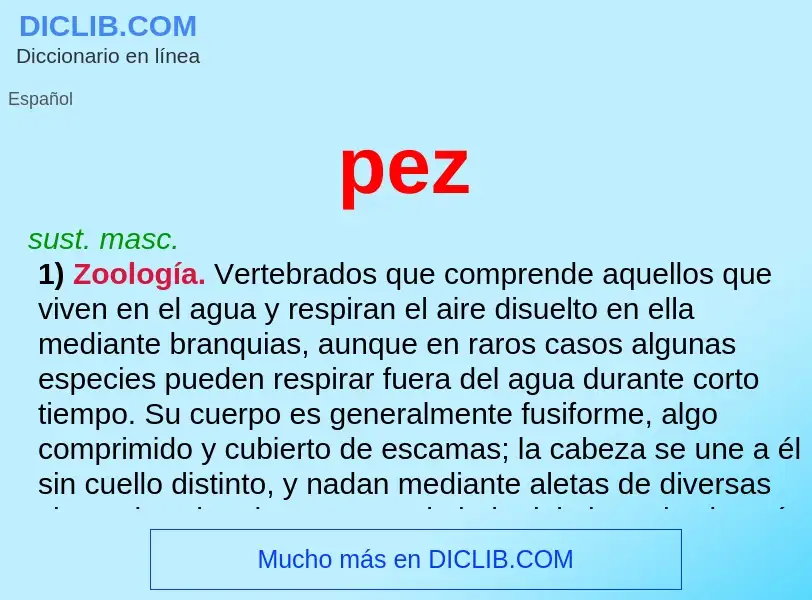 ¿Qué es pez? - significado y definición