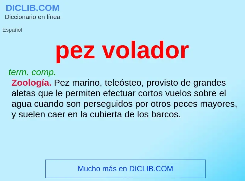 What is pez volador - meaning and definition