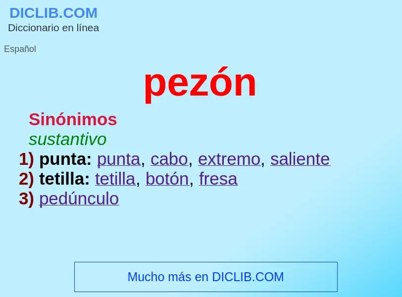 What is pezón - meaning and definition