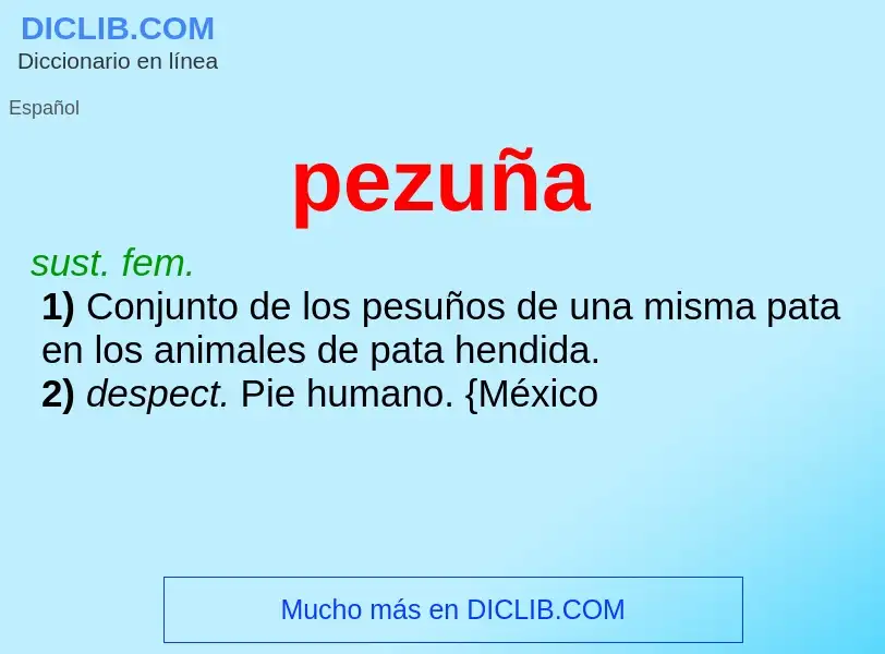 O que é pezuña - definição, significado, conceito