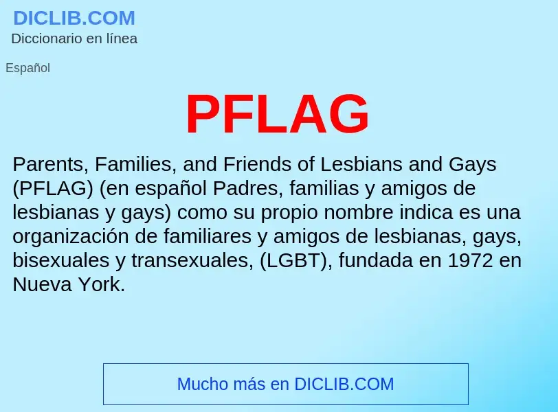 What is PFLAG - meaning and definition