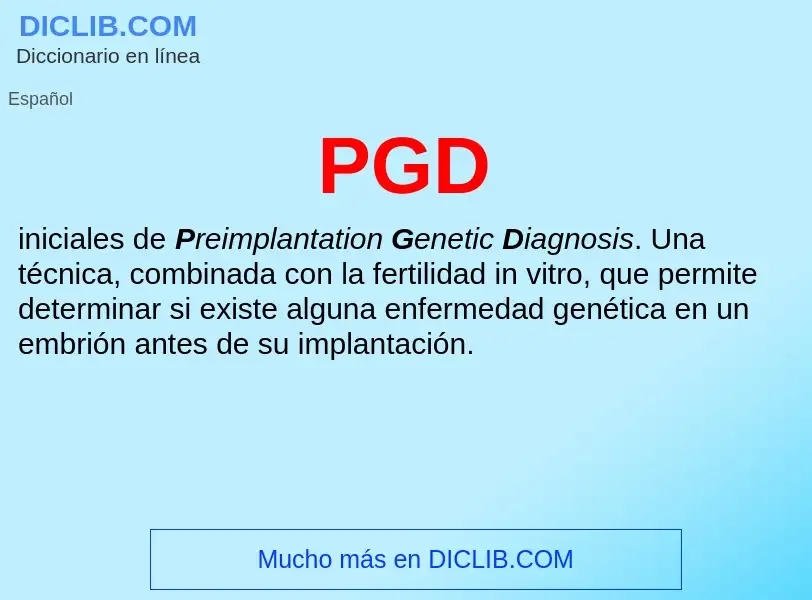 Was ist PGD - Definition