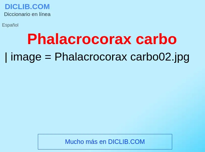 O que é Phalacrocorax carbo - definição, significado, conceito