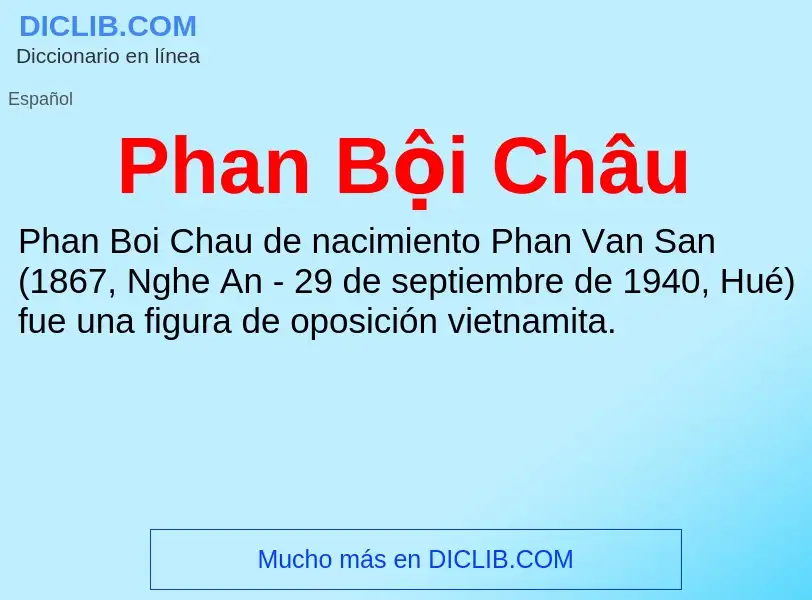 Что такое Phan Bội Châu - определение