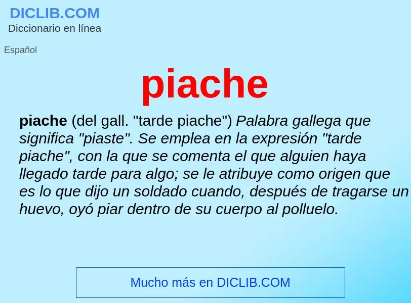 Wat is piache - definition