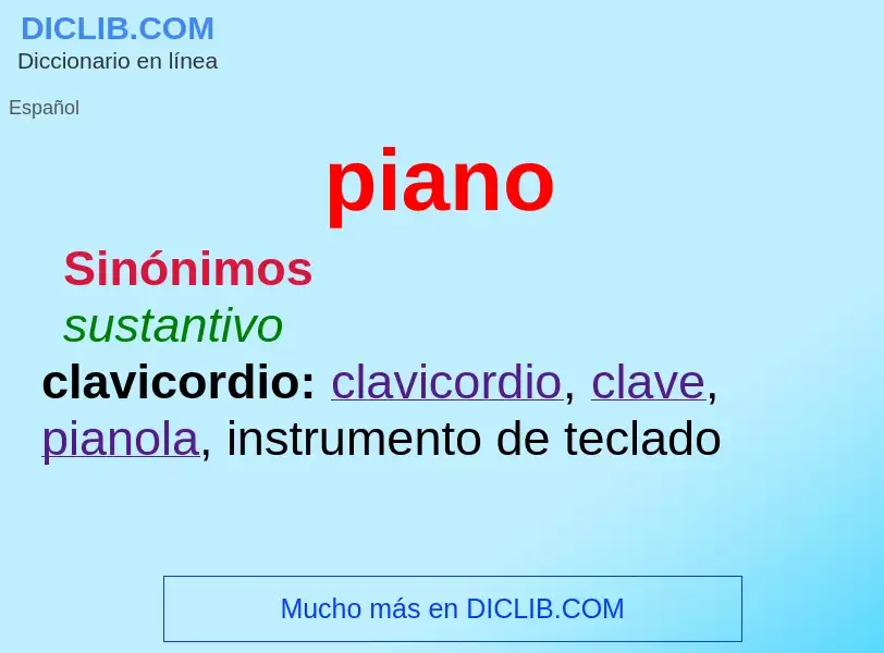 Che cos'è piano - definizione