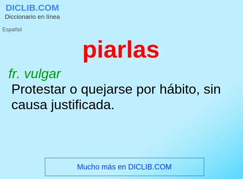 What is piarlas - definition