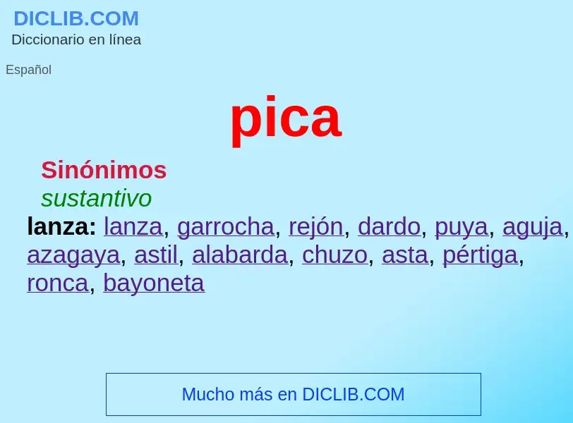 Wat is pica - definition