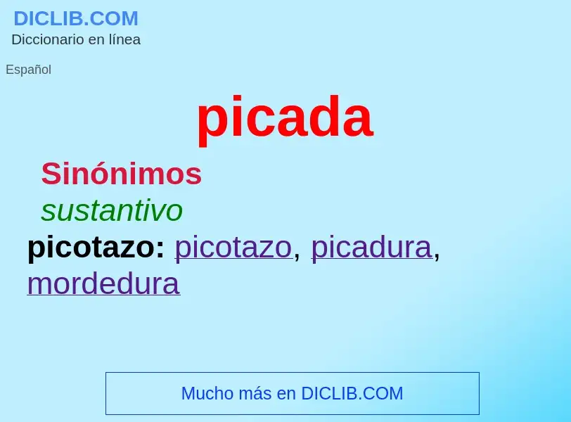 What is picada - definition