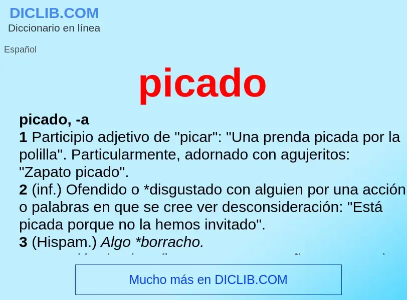 O que é picado - definição, significado, conceito