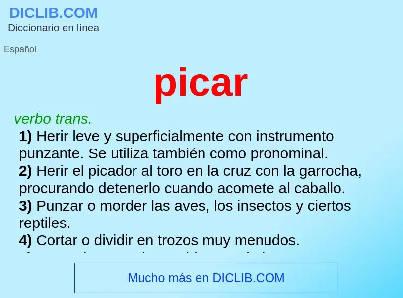 Wat is picar - definition