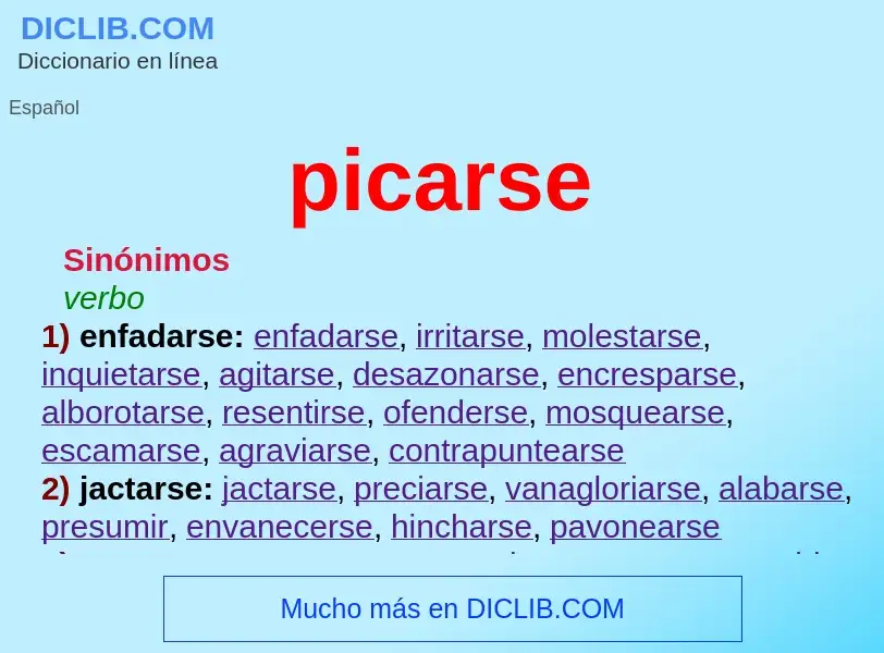 O que é picarse - definição, significado, conceito