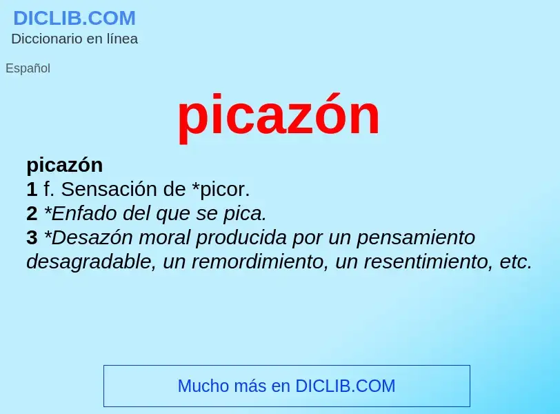 Wat is picazón - definition