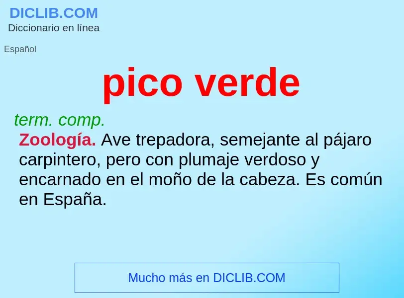 What is pico verde - definition