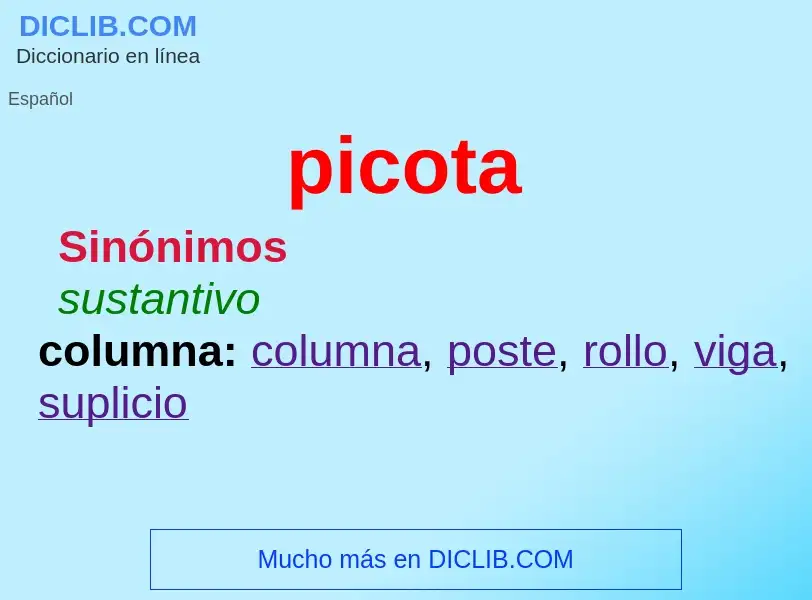 Was ist picota - Definition