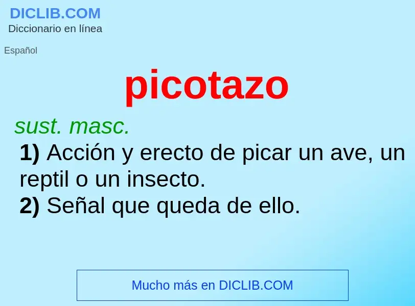 What is picotazo - meaning and definition