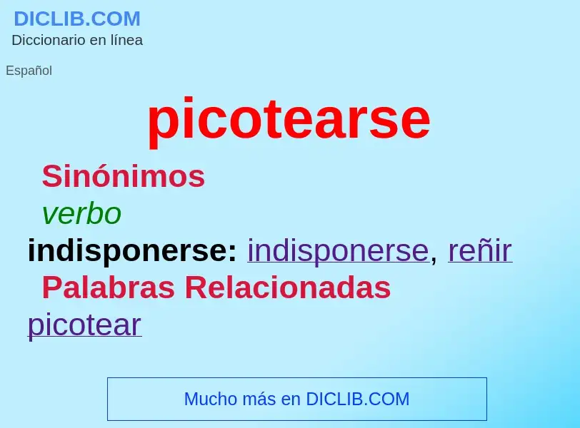 Wat is picotearse - definition