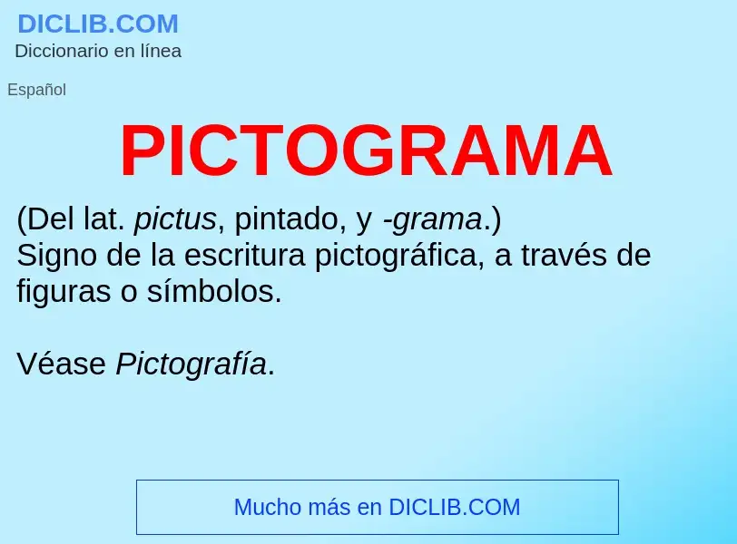 ¿Qué es PICTOGRAMA? - significado y definición