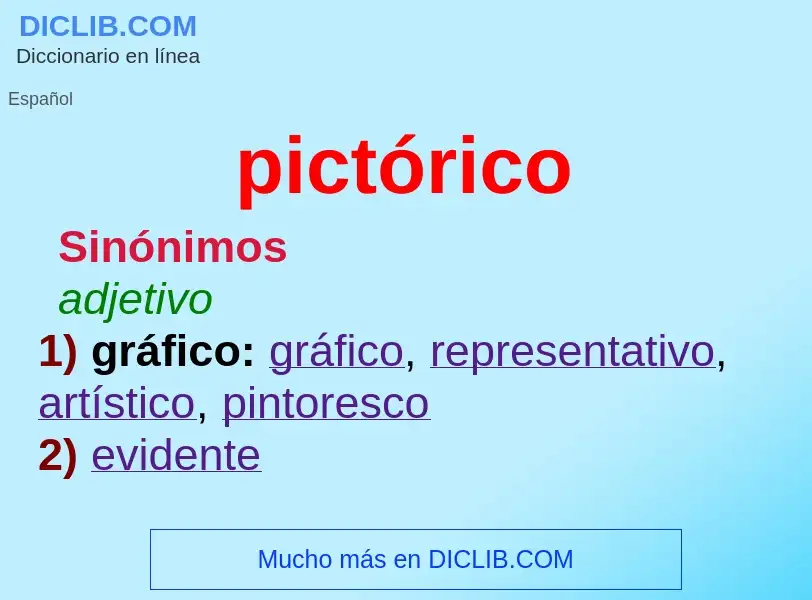 What is pictórico - definition