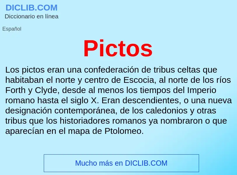 ¿Qué es Pictos? - significado y definición