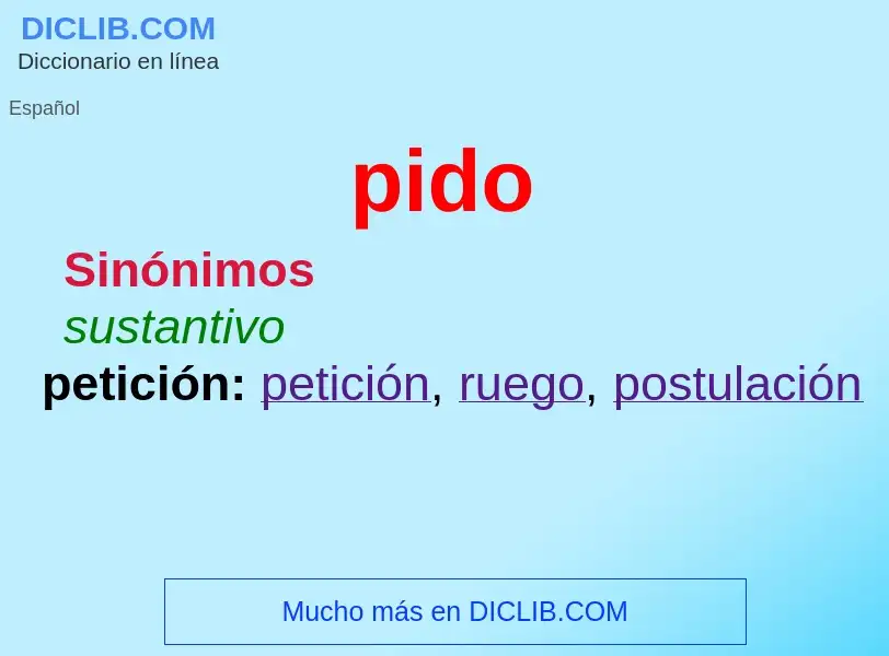 O que é pido - definição, significado, conceito