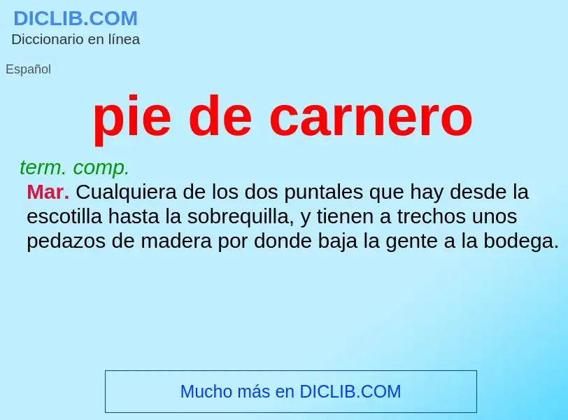 What is pie de carnero - definition